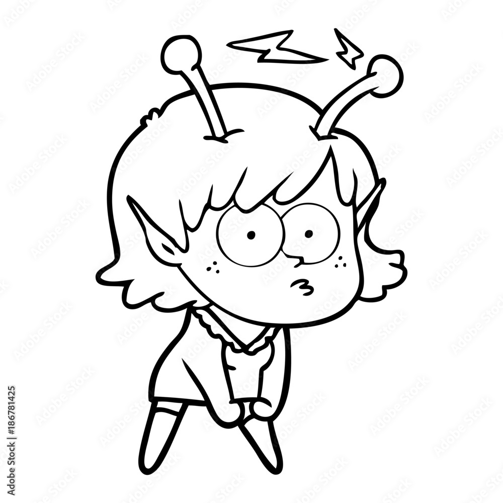 cartoon alien girl cartoon alien girl