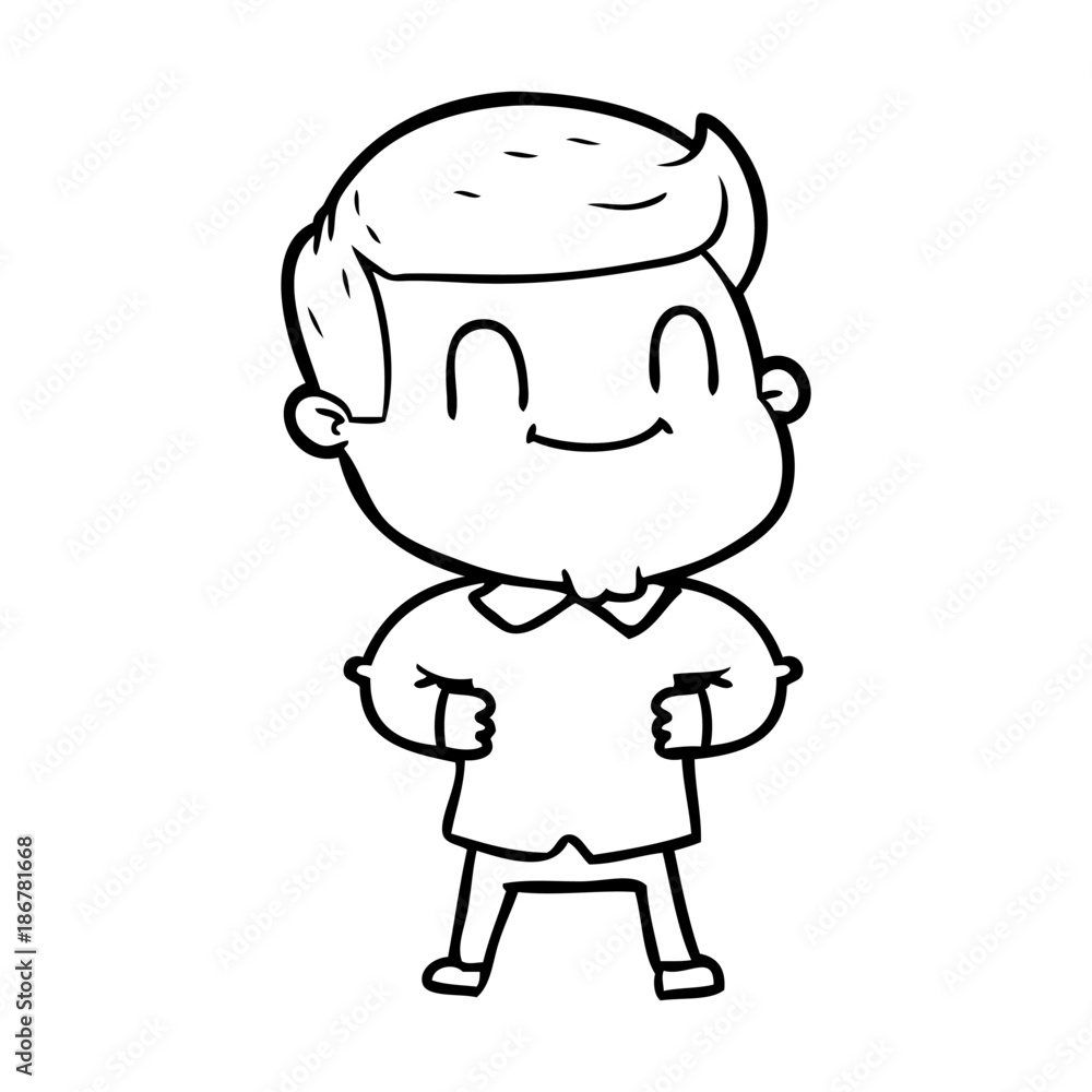 cartoon friendly man cartoon friendly man