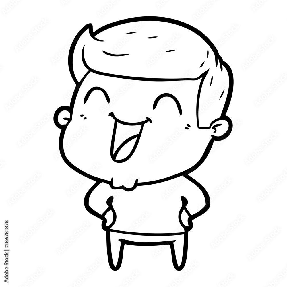 cartoon man laughing