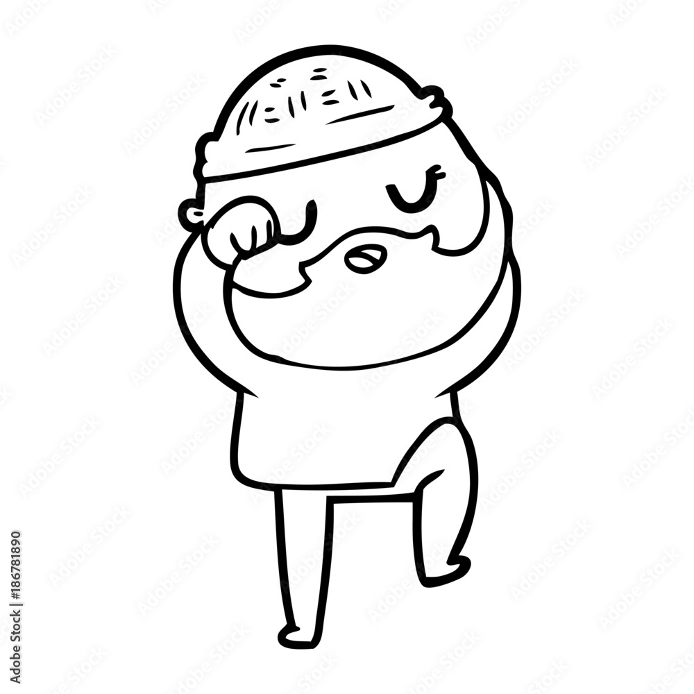 cartoon man with beard cartoon man with beard