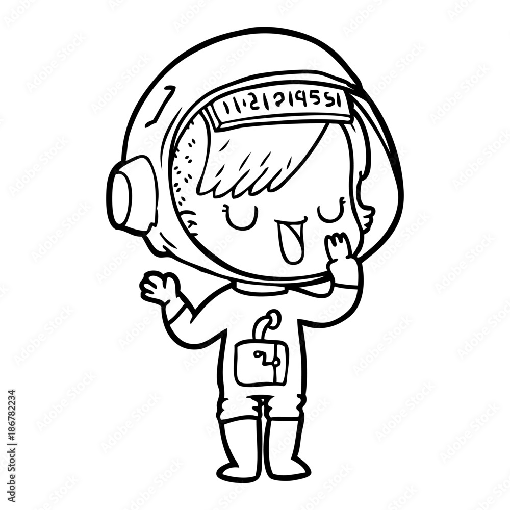 cartoon astronaut woman cartoon astronaut woman