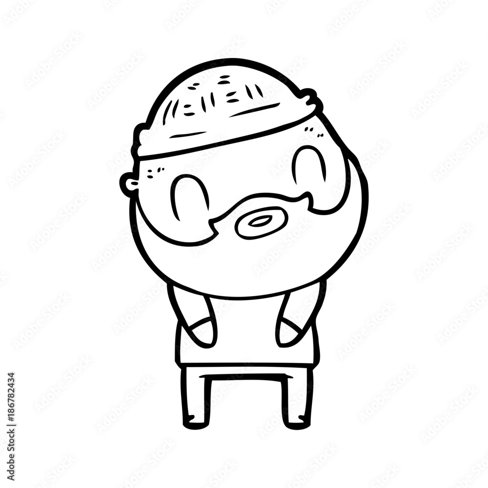 cartoon bearded man cartoon bearded man