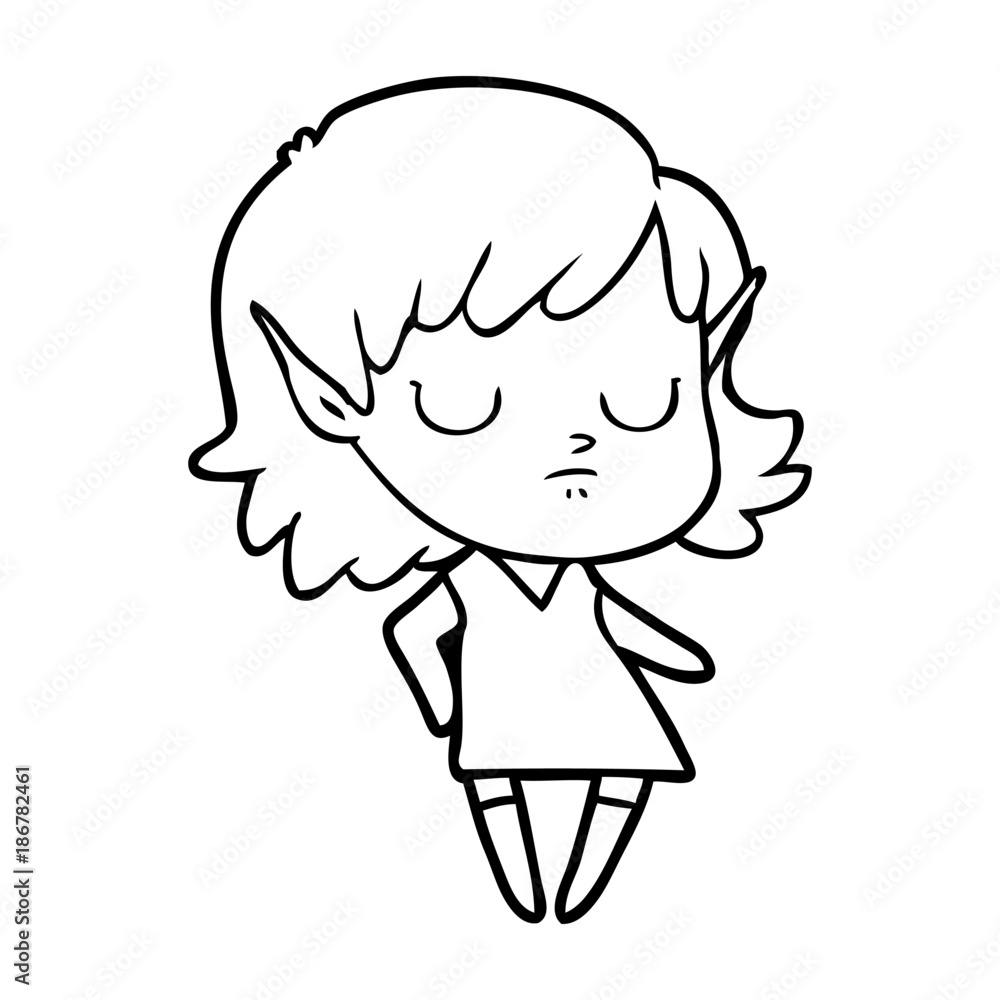 cartoon elf girl cartoon elf girl