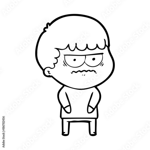 cartoon annoyed man