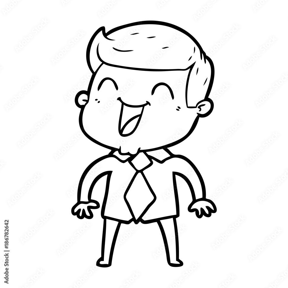 cartoon man laughing