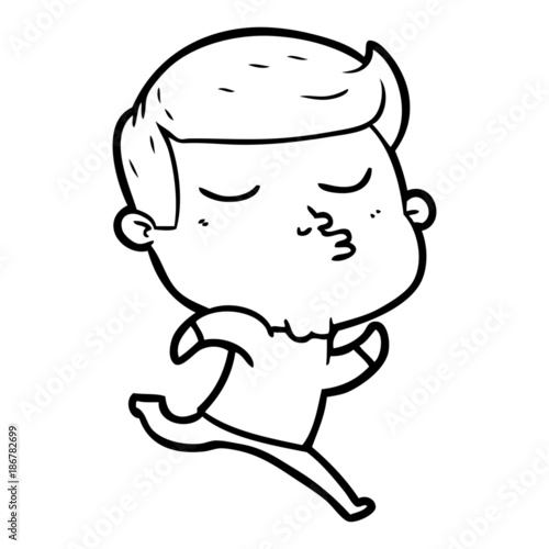 cartoon model guy pouting