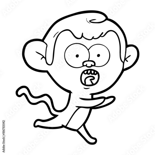 cartoon shocked monkey