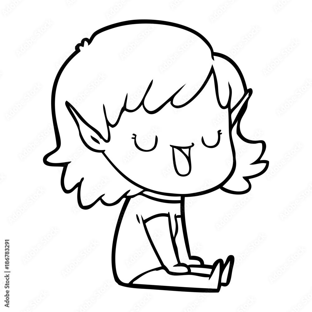 cartoon elf girl cartoon elf girl