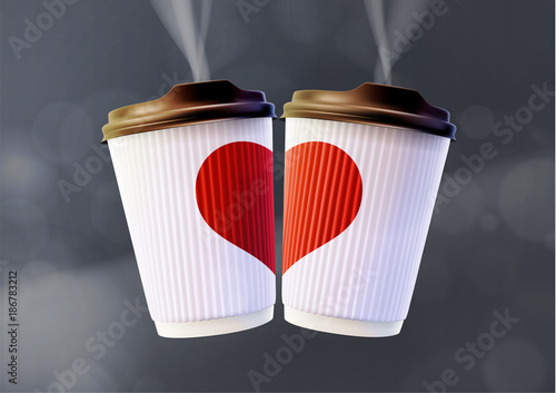 Coffee to Go Valentine's Day Concept
