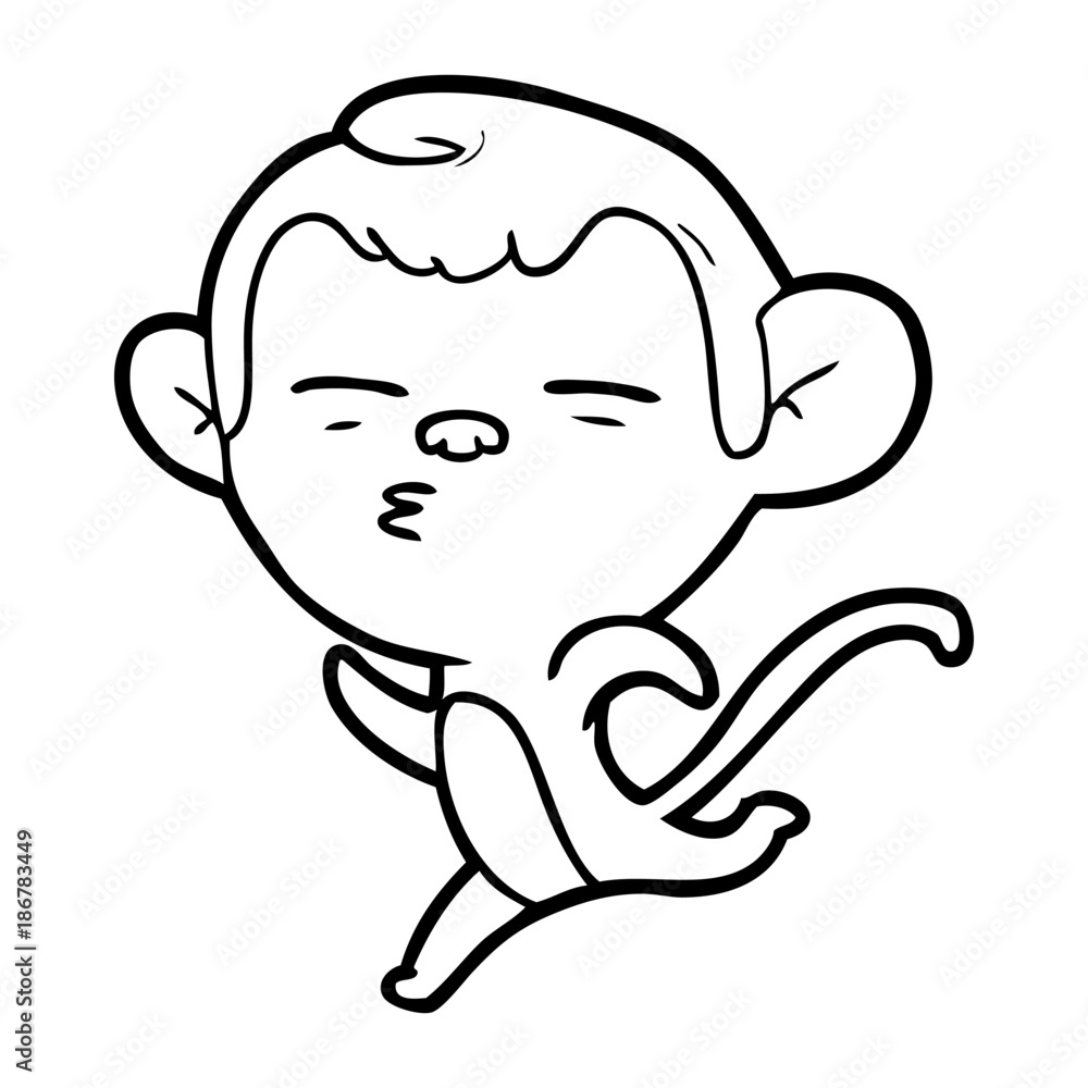 cartoon suspicious monkey cartoon suspicious monkey