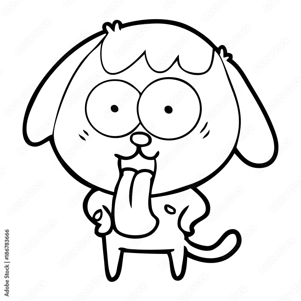 Obraz premium cute cartoon dog