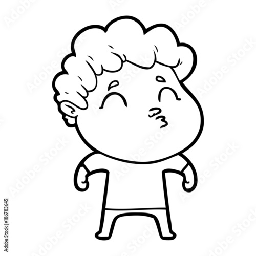 cartoon man pouting