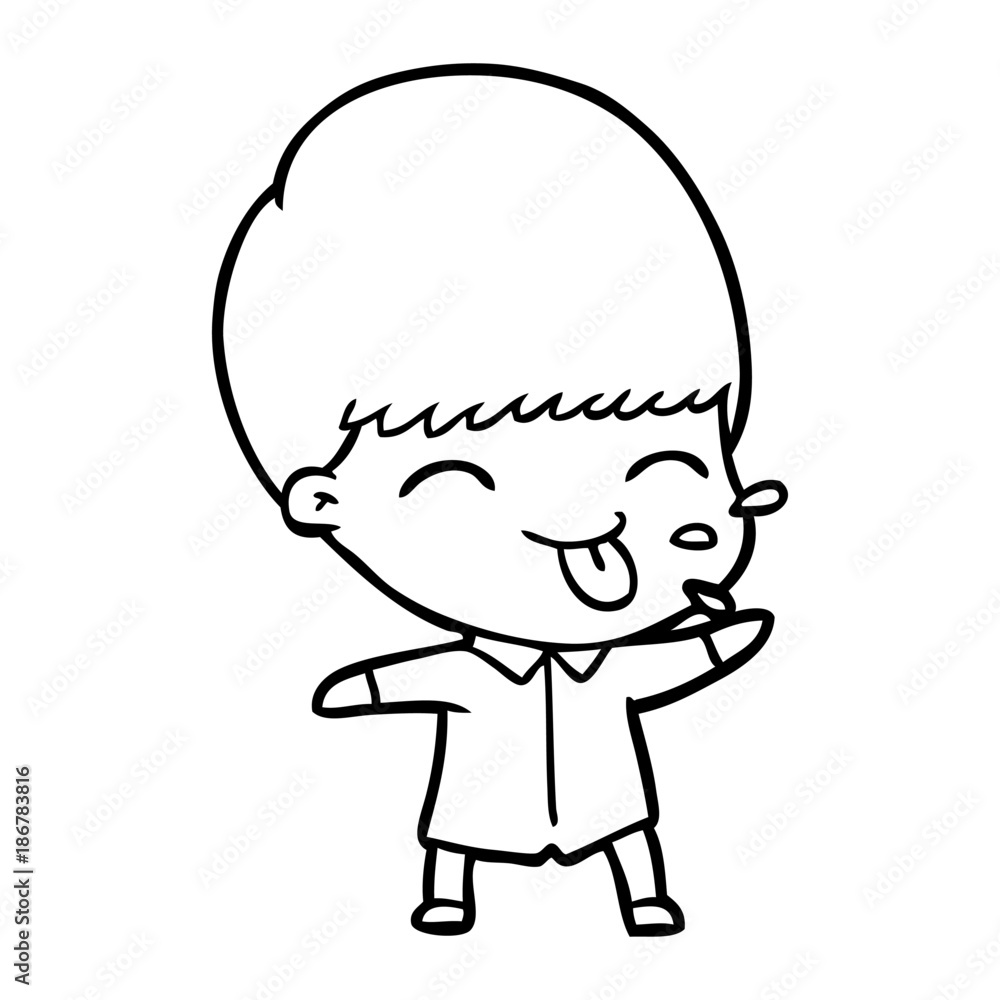 funny cartoon boy