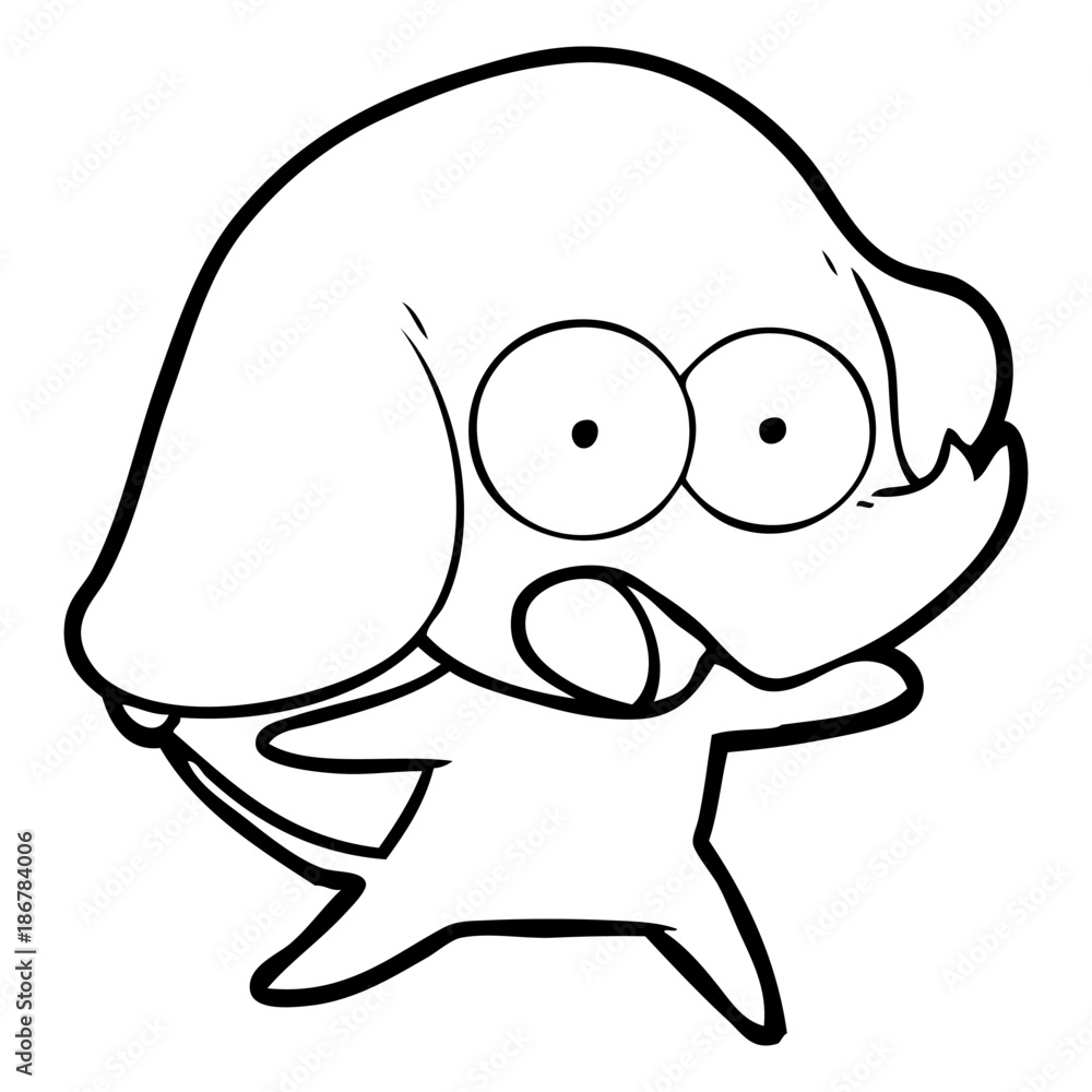 Obraz premium cute cartoon elephant