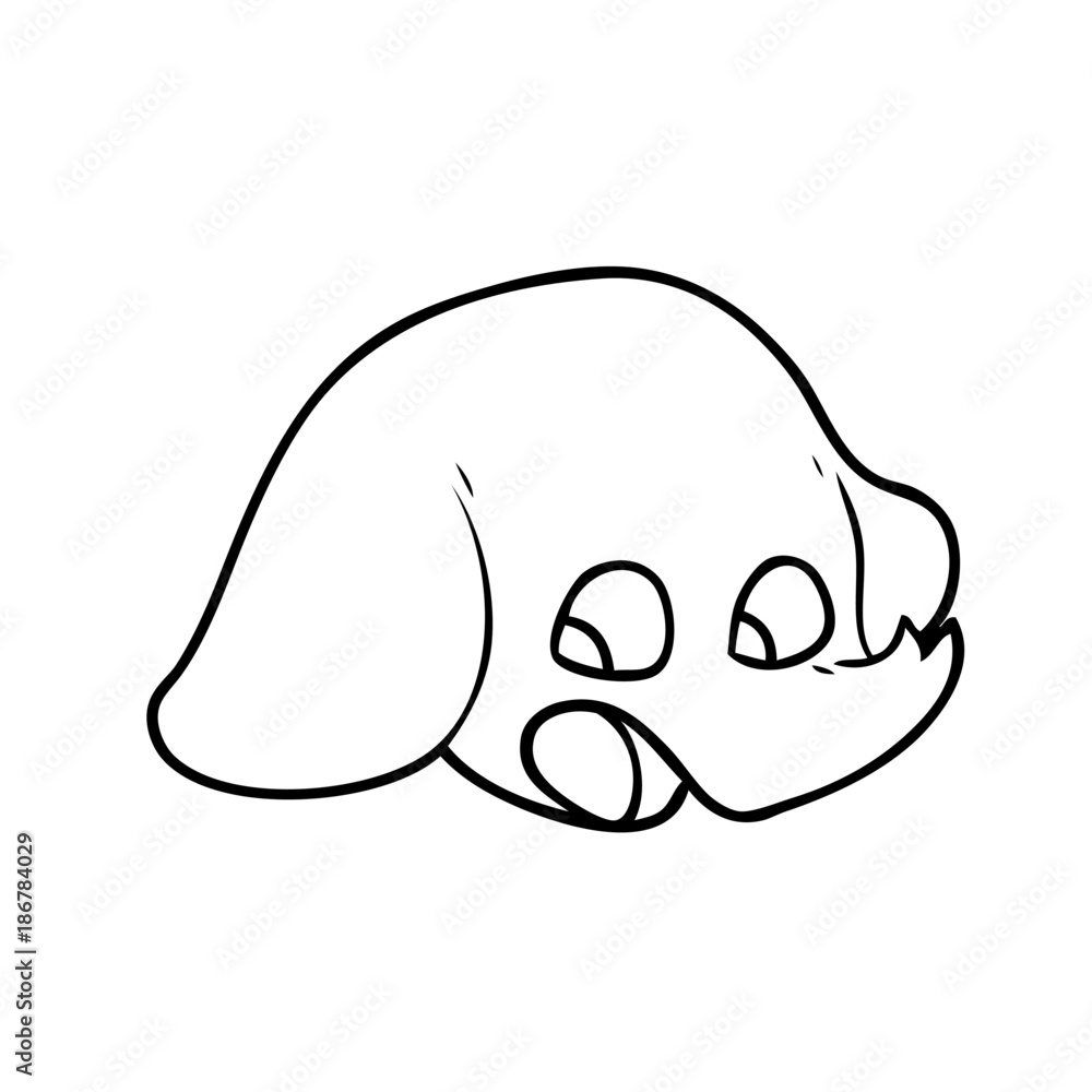 Fototapeta premium shocked cartoon elephant face