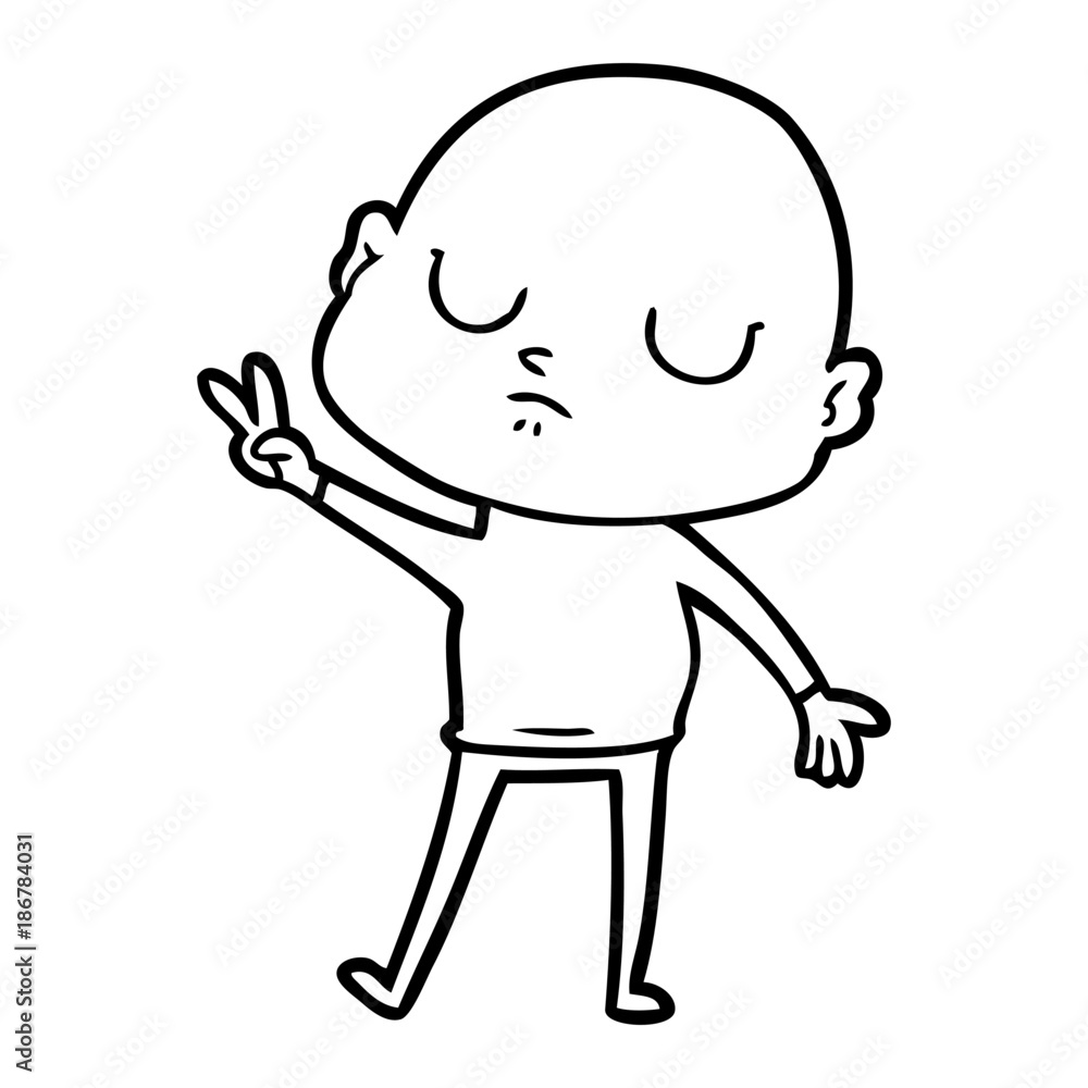 cartoon bald man cartoon bald man