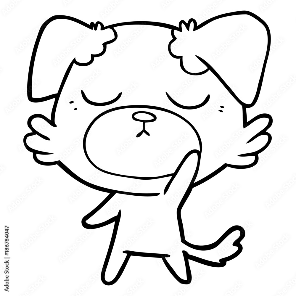 Fototapeta premium cute cartoon dog