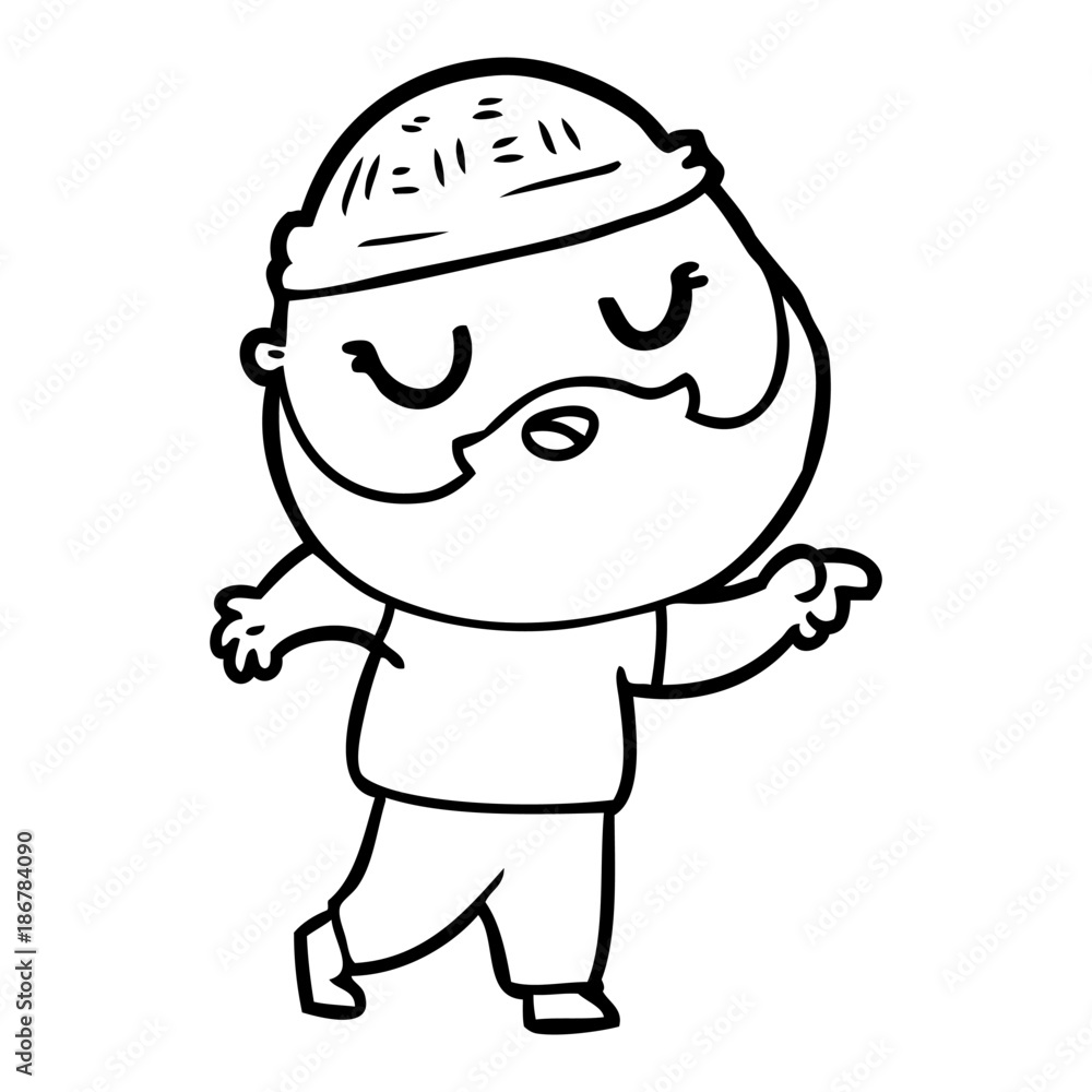 cartoon man with beard cartoon man with beard