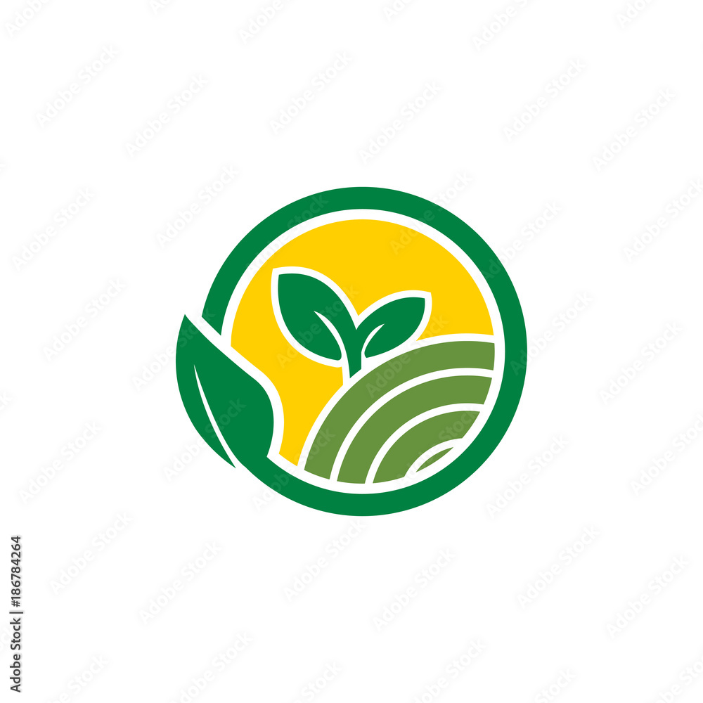 Clean farm agriculture logo design concept Clean farm agriculture logo design concept