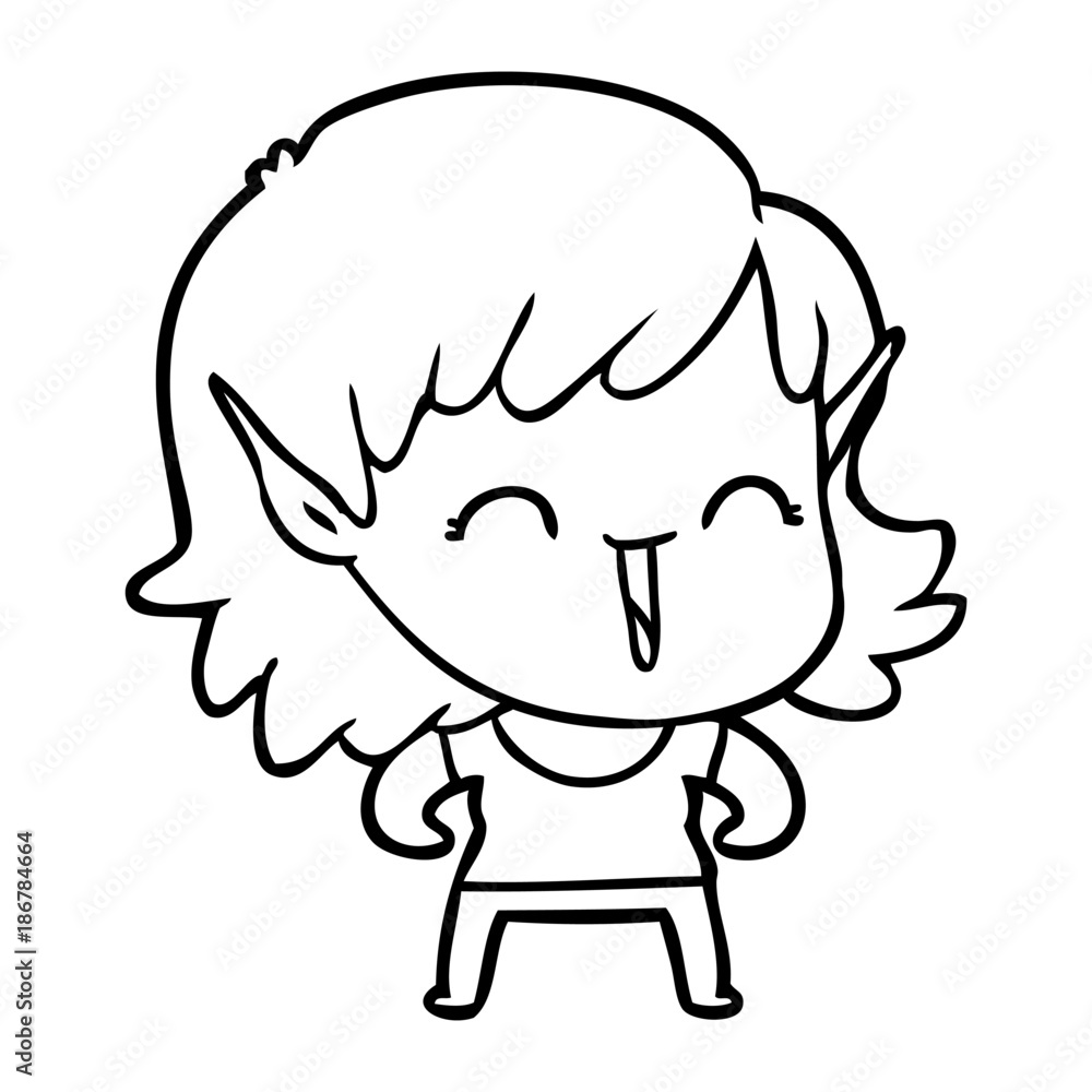 cartoon elf girl cartoon elf girl