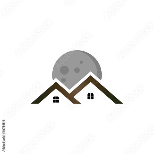 Moon real estate logo