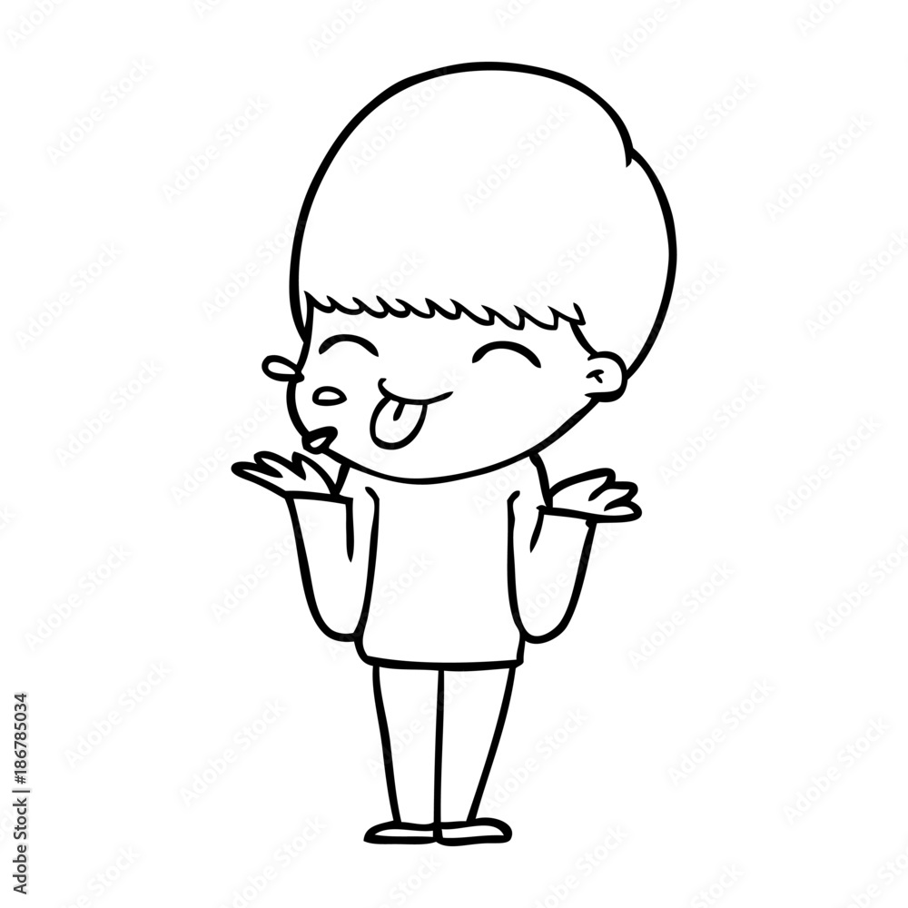 cartoon boy sticking out tongue cartoon boy sticking out tongue