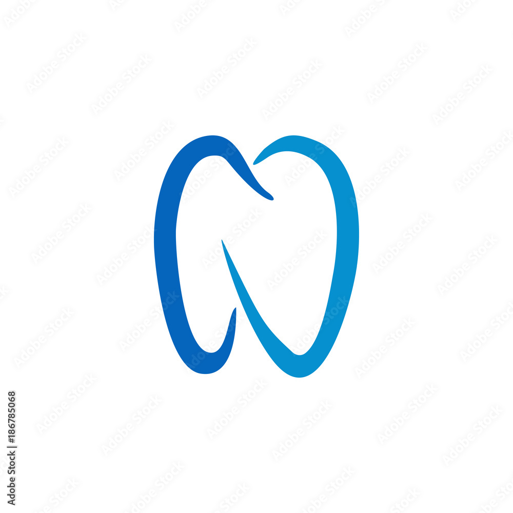 Fototapeta premium Clean and simple tooth logo design concept