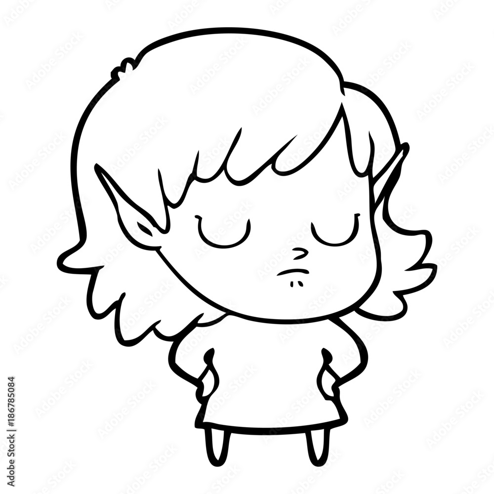 cartoon elf girl cartoon elf girl