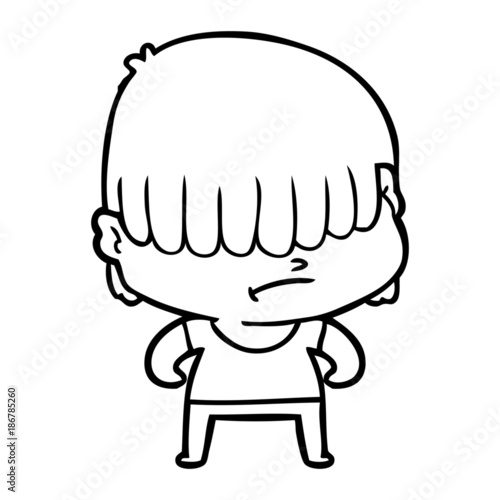 cartoon boy with untidy hair