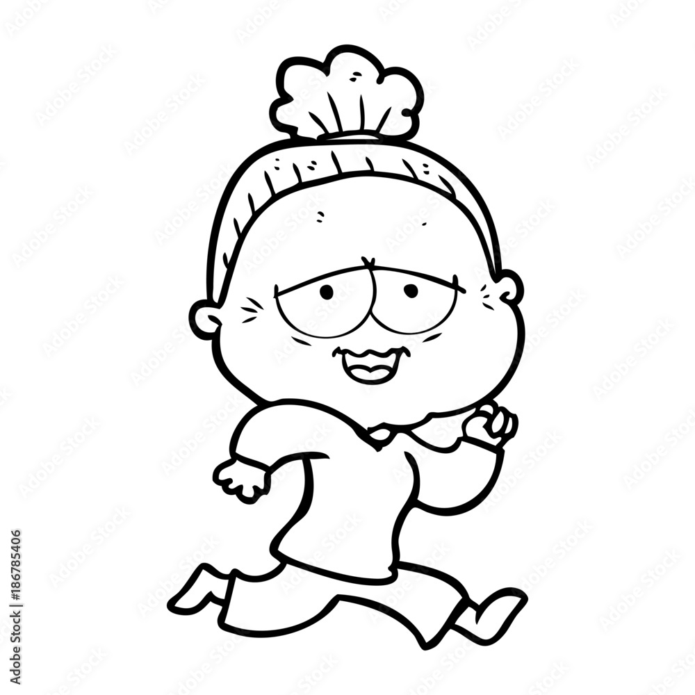 cartoon happy old lady cartoon happy old lady