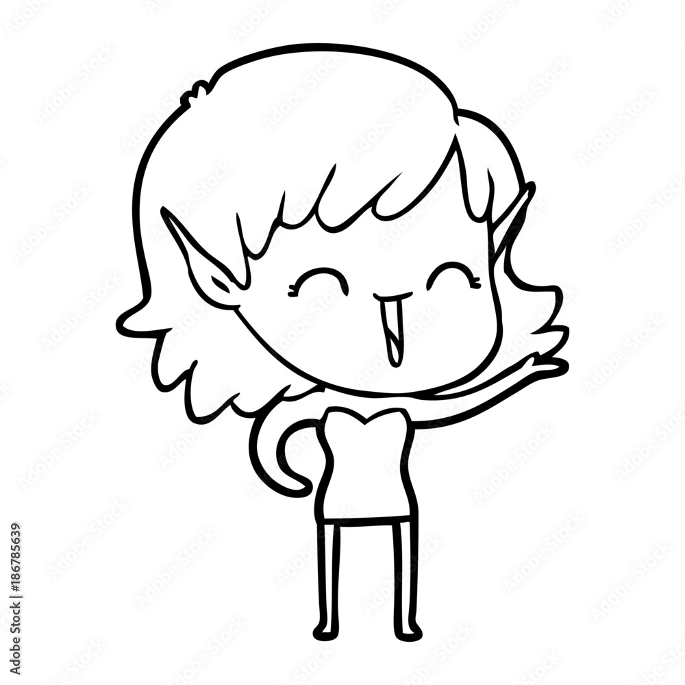 cartoon elf girl cartoon elf girl