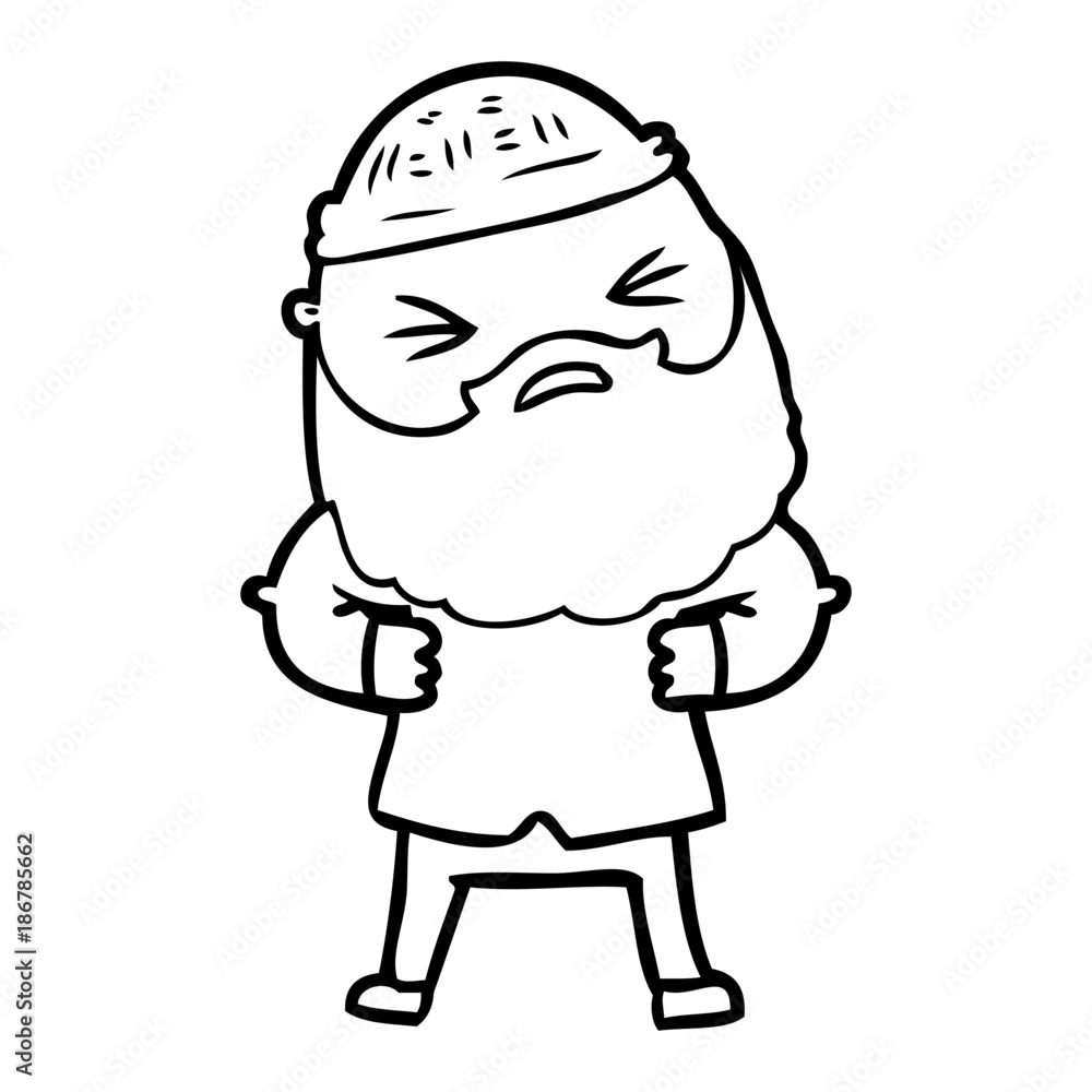 cartoon man with beard