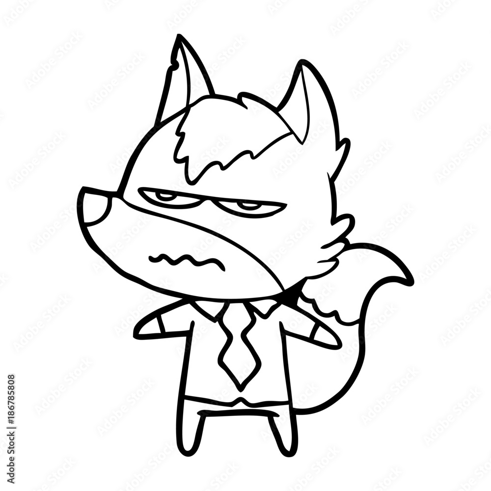 cartoon annoyed wolf cartoon annoyed wolf
