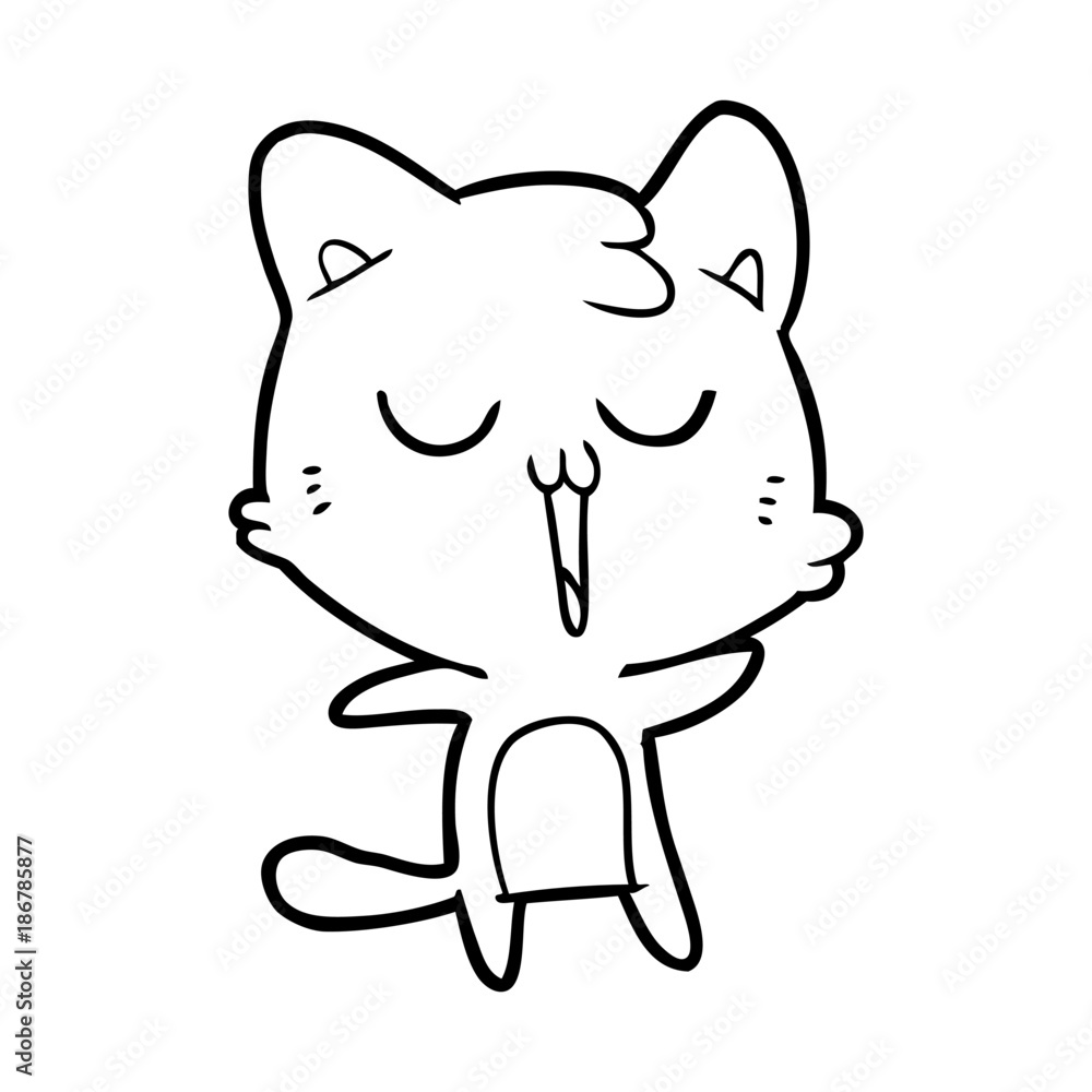cartoon cat singing cartoon cat singing