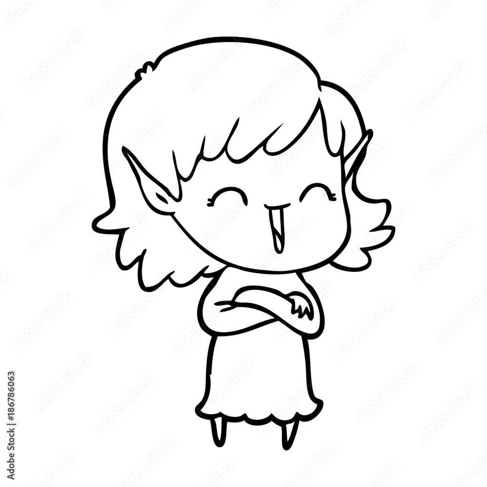 cartoon elf girl cartoon elf girl