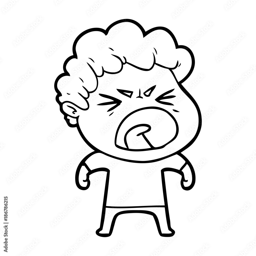 cartoon furious man cartoon furious man