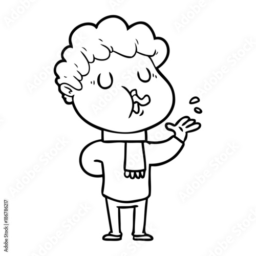cartoon man singing
