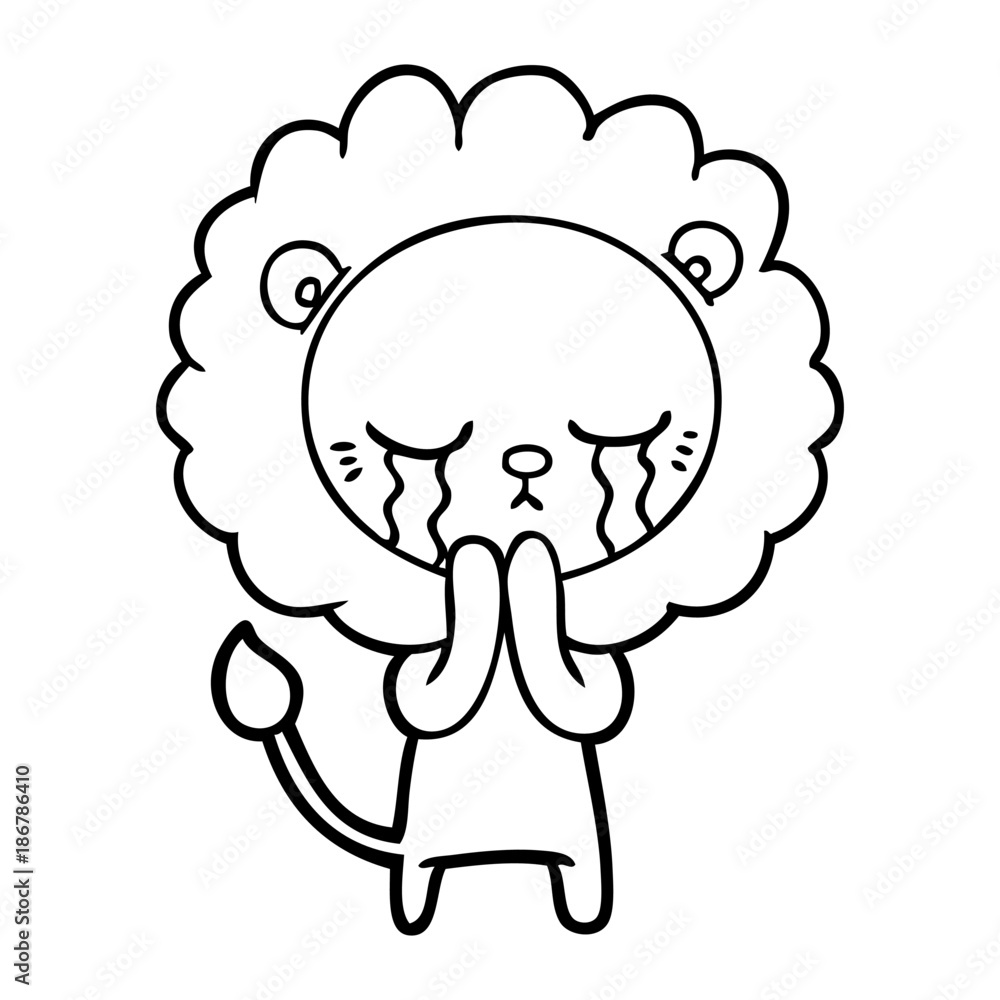 crying cartoon lion crying cartoon lion