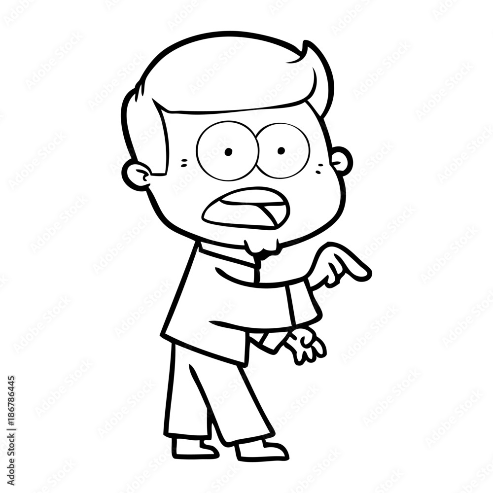 cartoon shocked man cartoon shocked man