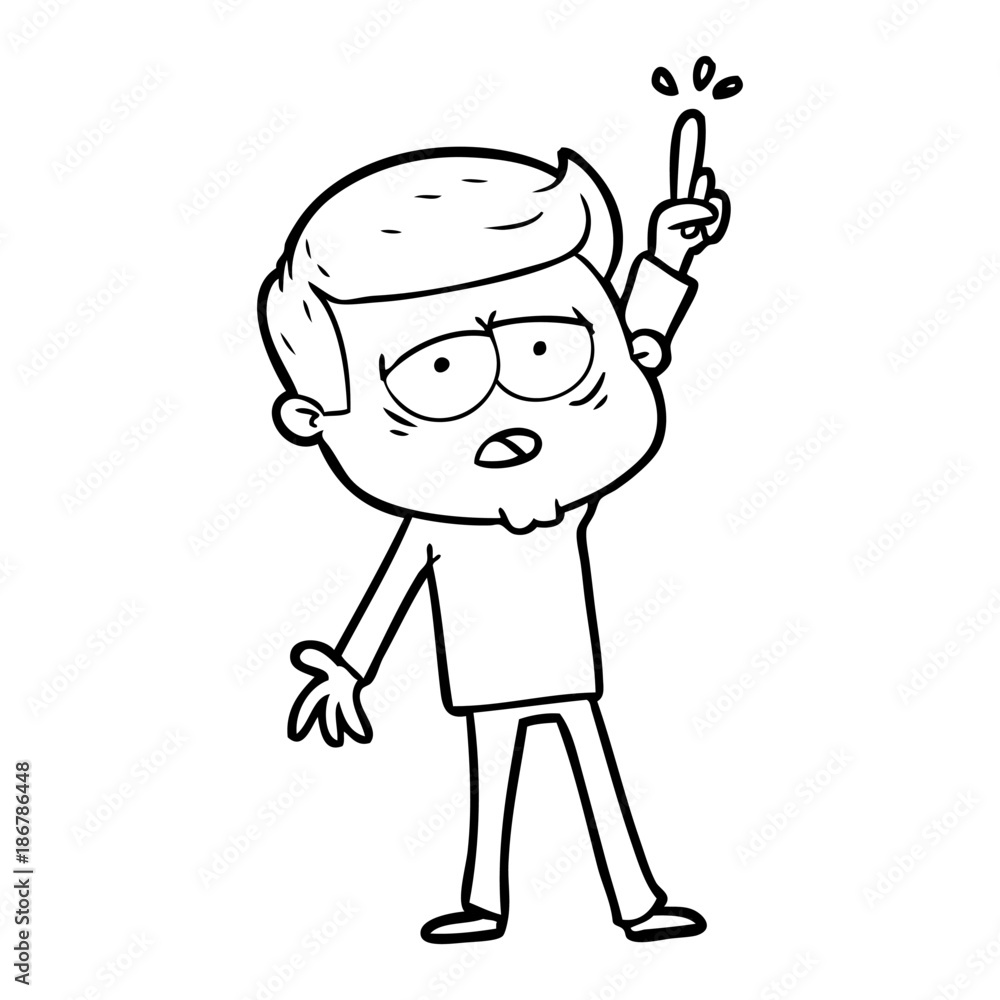 cartoon tired man pointing cartoon tired man pointing