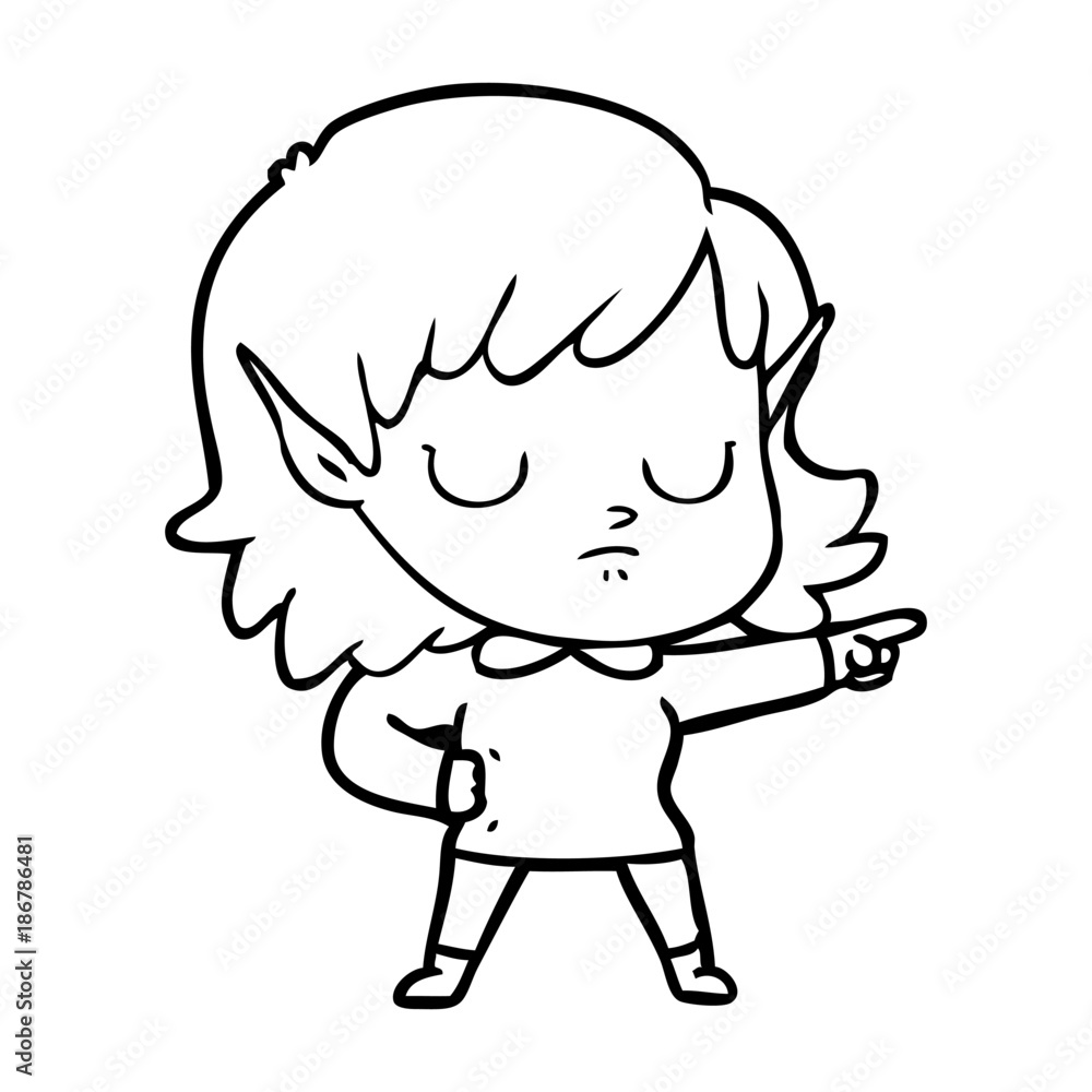 cartoon elf girl cartoon elf girl