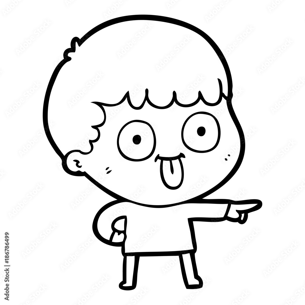 Obraz premium cartoon man staring