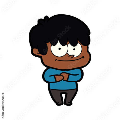 Wallpaper Mural happy cartoon man Torontodigital.ca