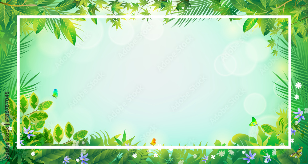 Bright tropical background with jungle plants. tropical leaves. Bright tropical background with jungle plants. tropical leaves.