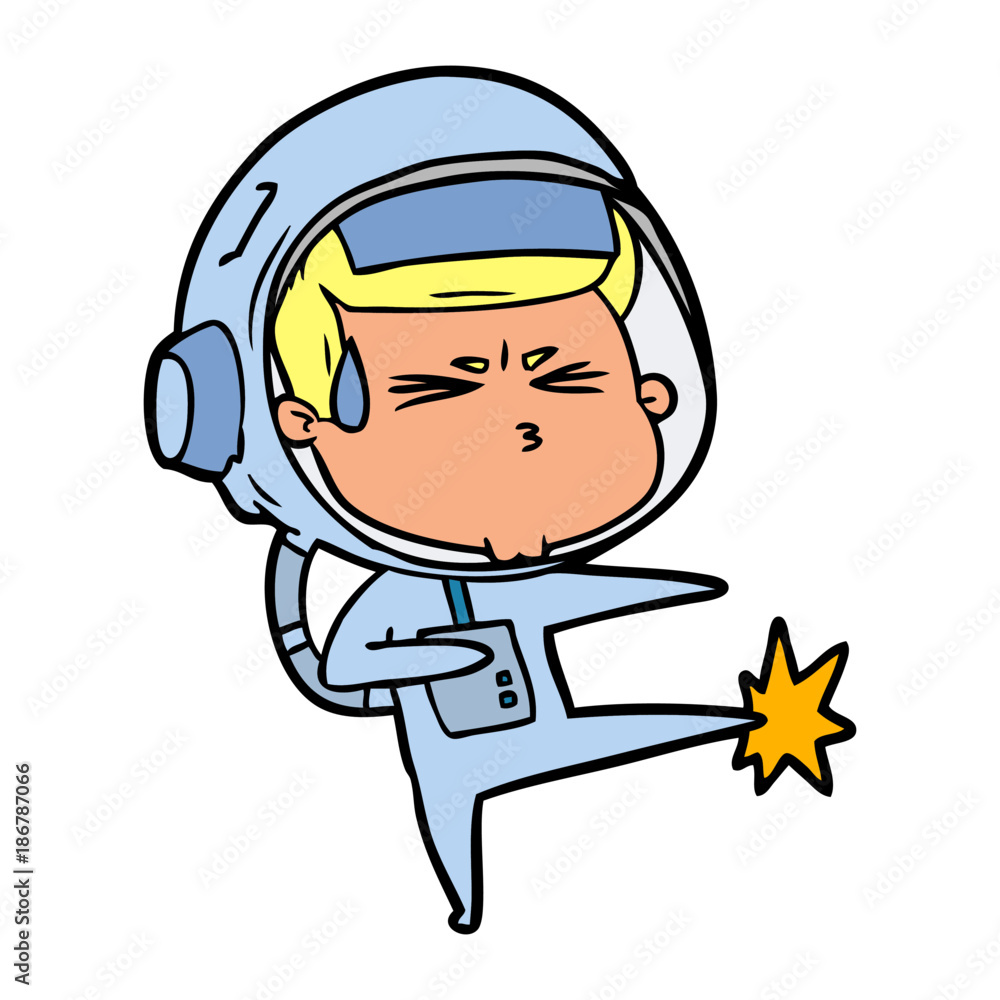 cartoon stressed astronaut cartoon stressed astronaut