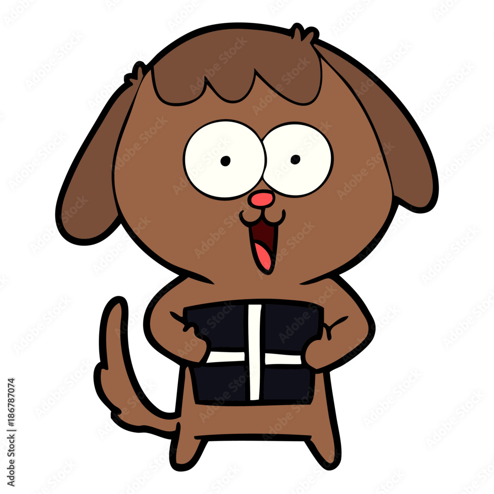 Fototapeta premium cute cartoon dog