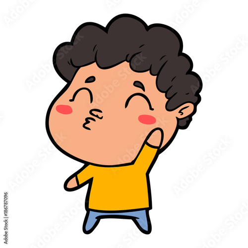 cartoon man pouting