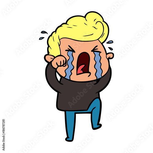 cartoon crying man