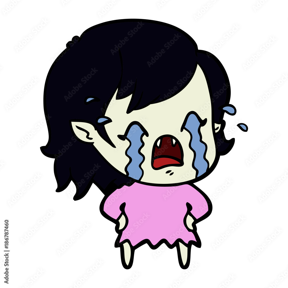 cartoon crying vampire girl cartoon crying vampire girl