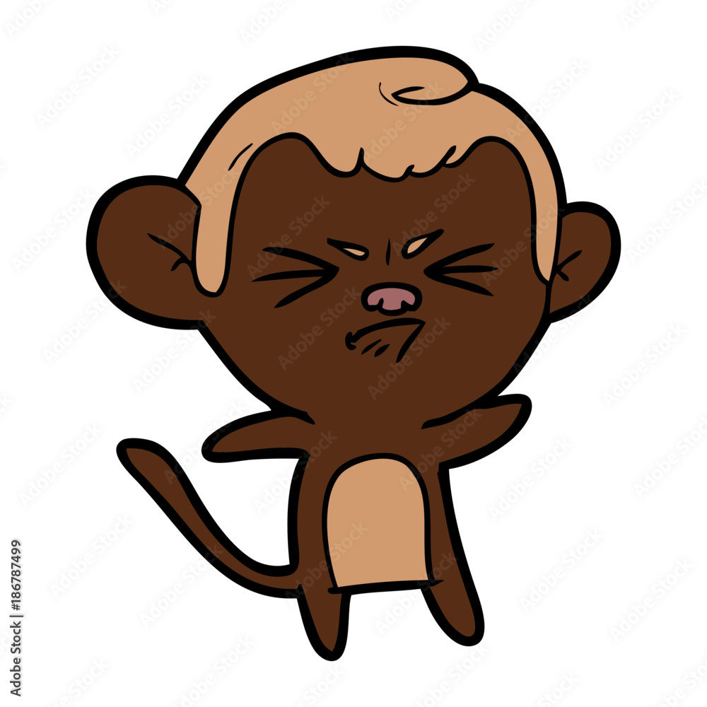cartoon annoyed monkey cartoon annoyed monkey